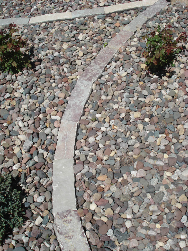 Lawn Edging - Natural Stone - Badger State Maintenance